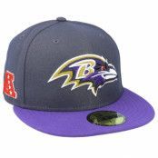 New Era - NFL Grå fitted Keps - Baltimore Ravens NFL 59FIFTY Charcoal/Purple Fitted @ Hatstore