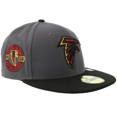 New Era - NFL Grå fitted Keps - Hatstore Exclusive x Atlanta Falcons 59FIFTY Graphite/Black Fitted @ Hatstore