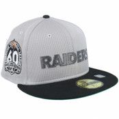 New Era - NFL Grå fitted Keps - Las Vegas Raiders Pivot Mesh Crown Grey/Black Fitted @ Hatstore