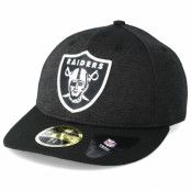 New Era - NFL Grå fitted Keps - Oakland Raiders Shadow Tech Low Profile 59Fifty Heather Grey Fitted @ Hatstore