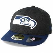 New Era - NFL Grå fitted Keps - Seattle Seahawks Shadow Tech Low Profile 59Fifty Heather Grey Fitted @ Hatstore