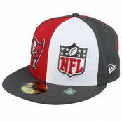 New Era - NFL Grå fitted Keps - Tampa Bay Buccaneers 59FIFTY NFL Sideline 23 Tambuc -6 7/8 Red/White/Charcoal Fitted @ Hatstore