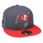 New Era - NFL Grå fitted Keps - Tampa Bay Buccaneers NFL 59FIFTY Charcoal/Red Fitted @ Hatstore