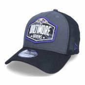 New Era - NFL Grå flexfit Keps - Baltimore Ravens 39Thirty NFL21 Draft Dark Grey/Blue Flexfit @ Hatstore