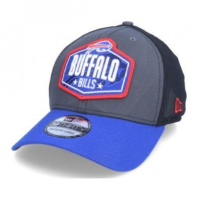 New Era - NFL Grå flexfit Keps - Buffalo Bills 39Thirty NFL21 Draft Dark Grey/Blue Flexfit @ Hatstore
