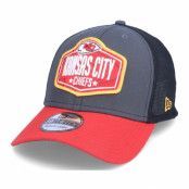 New Era - NFL Grå flexfit Keps - Kansas City Chiefs 39Thirty NFL21 Draft Dark Grey/Red Flexfit @ Hatstore