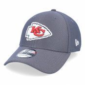 New Era - NFL Grå flexfit Keps - Kansas City Chiefs NFL Hex Tech 39THIRTY Charcoal Flexfit @ Hatstore