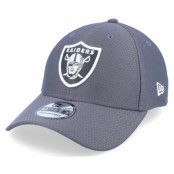 New Era - NFL Grå flexfit Keps - Las Vegas Raiders NFL Hex Tech 39THIRTY Charcoal Flexfit @ Hatstore