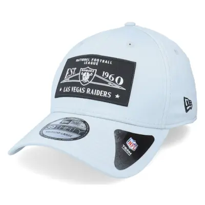 New Era - NFL Grå flexfit Keps - Las Vegas Raiders Team Patch 39Thirty Grey Flexfit @ Hatstore
