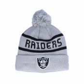 New Era - NFL Grå pom Beanie - Kids Las Vegas Raiders Jake Cuff Knit Gray Pom @ Hatstore