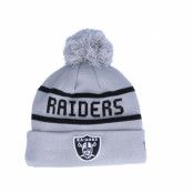 New Era - NFL Grå pom Beanie - Las Vegas Raiders Jake Cuff Knit Gray Pom @ Hatstore