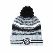 New Era - NFL Grå pom Beanie - Las Vegas Raiders Nfl21 Sport Knit Black/Grey Pom @ Hatstore