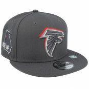 New Era - NFL Grå snapback Keps - Atlanta Falcons NFL24 Draft 9FIFTY Grey/Red Snapback @ Hatstore