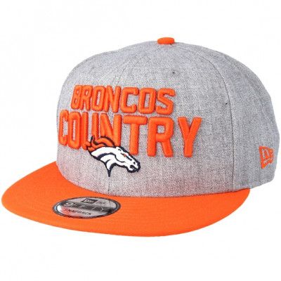 New Era - NFL Grå snapback Keps - Denver Broncos 2018 NFL Draft On-Stage Grey/Orange Snapback @ Hatstore