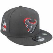 New Era - NFL Grå snapback Keps - Houston Texans NFL24 Draft 9FIFTY Grey/Red Snapback @ Hatstore