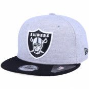 New Era - NFL Grå snapback Keps - Kids Oakland Raiders 9Fifty Jersey Essential Heather Grey/Black Snapback @ Hatstore