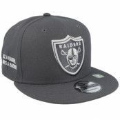 New Era - NFL Grå snapback Keps - Las Vegas Raiders NFL24 Draft 9FIFTY Grey Snapback @ Hatstore