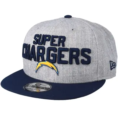 New Era - NFL Grå snapback Keps - Los Angeles Chargers 2018 NFL Draft On-Stage Grey/Navy Snapback @ Hatstore