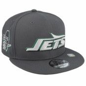 New Era - NFL Grå snapback Keps - New York Jets Nfl24 Draft 9FIFTY Grey/Green Back @ Hatstore