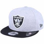 New Era - NFL Grå snapback Keps - Oakland Raiders 9Fifty Jersey Essential Heather Grey/Black Snapback @ Hatstore