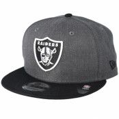 New Era - NFL Grå snapback Keps - Oakland Raiders Heather 9Fifty Dark Grey/Black Snapback @ Hatstore