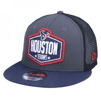 New Era - NFL Grå trucker Keps - Houston Texans 9Fifty NFL21 Draft Dark Grey/Navy Trucker @ Hatstore