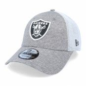 New Era - NFL Grå trucker Keps - Las Vegas Raiders Home Field 9FORTY Heather Grey/White Trucker @ Hatstore