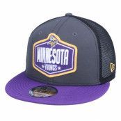 New Era - NFL Grå trucker Keps - Minnesota Vikings 9Fifty NFL21 Draft Dark Grey/Purple Trucker @ Hatstore