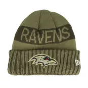 New Era - NFL Grön cuff Beanie - Baltimore Ravens NFL Salute To Service Green Knit Cuff @ Hatstore