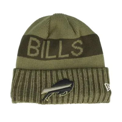 New Era - NFL Grön cuff Beanie - Buffalo Bills NFL Salute To Service Green Knit Cuff @ Hatstore