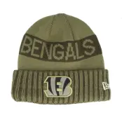New Era - NFL Grön cuff Beanie - Cincinnati Bengals NFL Salute To Service Green Knit Cuff @ Hatstore