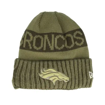 New Era - NFL Grön cuff Beanie - Denver Broncos NFL Salute To Service Green Knit Cuff @ Hatstore