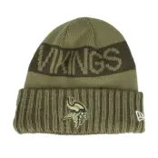 New Era - NFL Grön cuff Beanie - Minnesota Vikings NFL Salute To Service Green Knit Cuff @ Hatstore