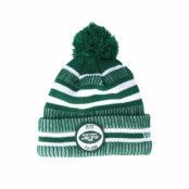 New Era - NFL Grön pom Beanie - New York Jets On Field 19 Sport Knit 2 Green/White Pom @ Hatstore