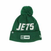 New Era - NFL Grön pom Beanie - New York Jets On Field 19 Sport Knit Green/White Pom @ Hatstore