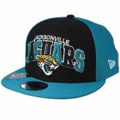 New Era - NFL Grön snapback Keps - Jacksonville Jaguars On Field 19 9Fifty 1990 Black/Teal Snapback @ Hatstore