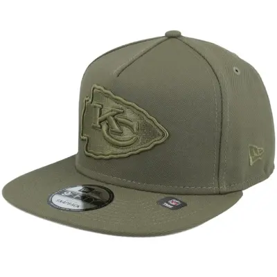 New Era - NFL Grön snapback Keps - Kansas City Chiefs 9FIFTY Color Pack Olive A-Frame Snapback @ Hatstore