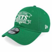 New Era - NFL Grön unconstructed Keps - New York Jets Retro NFL 9TWENTY Green Dad Cap @ Hatstore