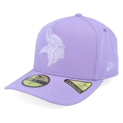 New Era - NFL Lila fitted Keps - Minnesota Vikings 59FIFTY Color Pack Pastel Purple A-frame Fitted @ Hatstore