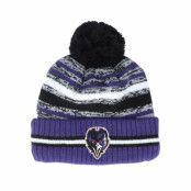 New Era - NFL Lila pom Beanie - Baltimore Ravens NFL21 Sport Knit Black/Purple Pom @ Hatstore