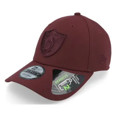 New Era - NFL Röd adjustable Keps - Las Vegas Raiders Repreve 9FORTY Maroon/Maroon Adjustable @ Hatstore