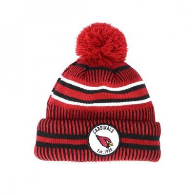 New Era - NFL Röd pom Beanie - Arizona Cardinals On Field 19 Sport Knit Red/Black Pom @ Hatstore