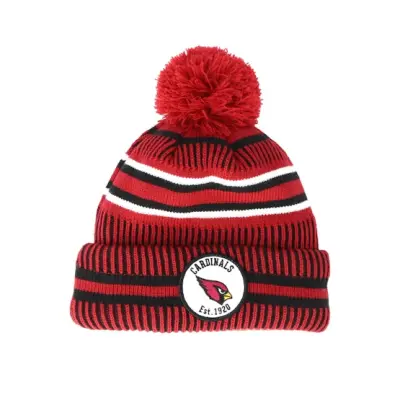 New Era - NFL Röd pom Beanie - Arizona Cardinals On Field 19 Sport Knit Red/Black Pom @ Hatstore