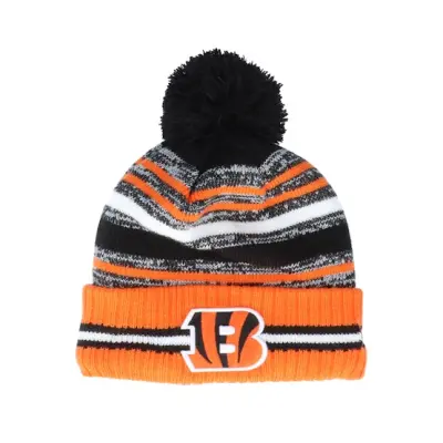 New Era - NFL Röd pom Beanie - Cincinnati Bengals NFL21 Sport Knit Black/Orange Pom @ Hatstore