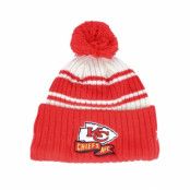 New Era - NFL Röd pom Beanie - Kansas City Chiefs NFL22 Sideline Sportknit Red Pom @ Hatstore