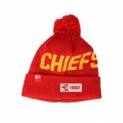 New Era - NFL Röd pom Beanie - Kansas City Chiefs On Field 19 Sport Knit Red/Yellow Pom @ Hatstore