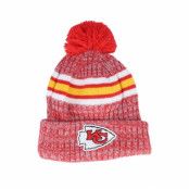 New Era - NFL Röd pom Beanie - Kansas City Chiefs Sport Knitted NFL Sideline 23 Red Pom @ Hatstore