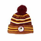 New Era - NFL Röd pom Beanie - Washington Redskins On Field 19 Sport Knit Red/Yellow Pom @ Hatstore