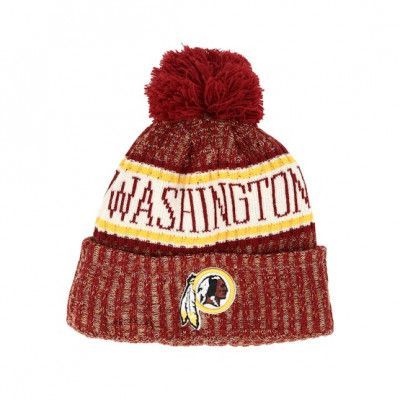New Era - NFL Röd pom Beanie - Washington Redskins Sport Washed Red Pom @ Hatstore