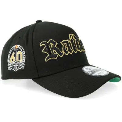 New Era - NFL Svart adjustable Keps - Hatstore Exclusive x Las Vegas Raiders 9FORTY Black A-frame Adjustable @ Hatstore